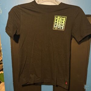 Levi's Black Tee with Vibrant Green Graphic